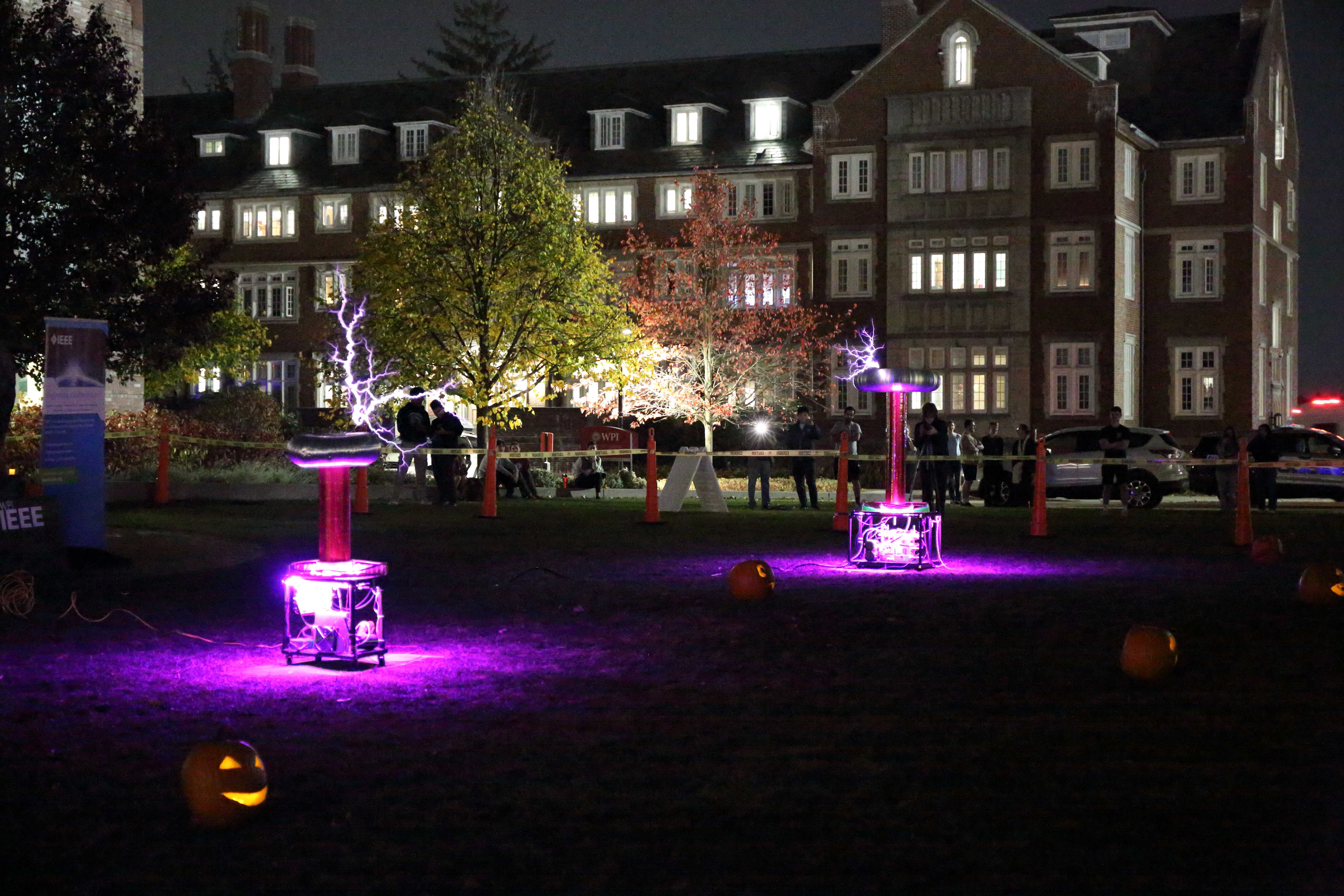 Tesla coils on WPI's Quad